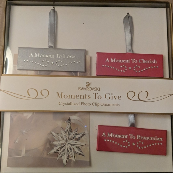 NWOT Swarovski Crystallized Photo Clip Ornaments - Picture 1 of 6